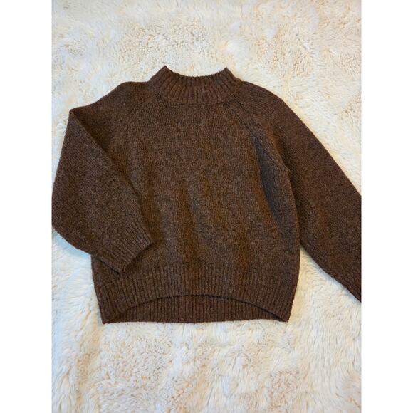 ZARA girls chocolate brown fuzzy sweater size 8-9 years - Picture 1 of 7